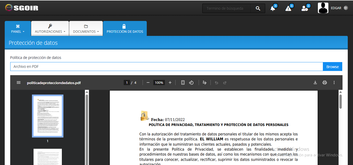 Protección de Datos